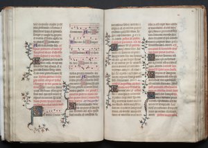 The Gotha Missal: Fol. 67v, tekst, ca. 1375. av Master of the Boqueteaux