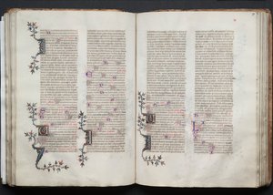 The Gotha Missal: Fol. 71r, tekst, ca. 1375. av Master of the Boqueteaux