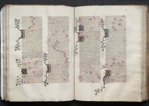 The Gotha Missal: Fol. 71v, tekst, ca. 1375. av Master of the Boqueteaux