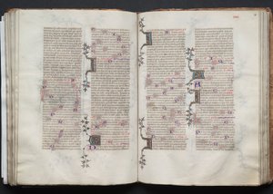 The Gotha Missal: Fol. 80r, tekst, ca. 1375. av Master of the Boqueteaux