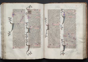 The Gotha Missal: Fol. 82r, tekst, ca. 1375. av Master of the Boqueteaux