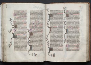 The Gotha Missal: Fol. 84r, tekst, ca. 1375. av Master of the Boqueteaux