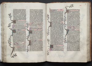 The Gotha Missal: Fol. 85v, tekst, ca. 1375. av Master of the Boqueteaux