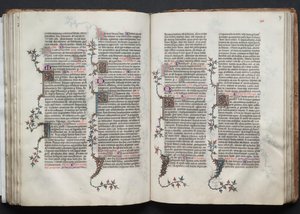 The Gotha Missal: Fol. 86v, tekst, ca. 1375. av Master of the Boqueteaux