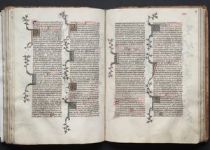 The Gotha Missal: Fol. 88v, tekst, ca. 1375. av Master of the Boqueteaux