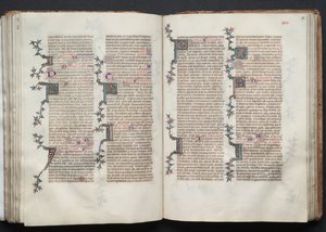 The Gotha Missal: Fol. 89v, tekst, ca. 1375. av Master of the Boqueteaux