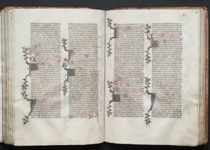The Gotha Missal: Fol. 93r, tekst, ca. 1375. av Master of the Boqueteaux