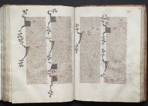The Gotha Missal: Fol. 98v, tekst, ca. 1375. av Master of the Boqueteaux