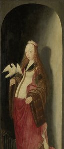 Saint Cecilia, høyre side av en triptyk av Master of the Brunswick Diptych (attributed to)