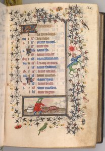Timer for Karl den adelige, konge av Navarra 1361-1425: fol. 11r, november, ca. 1405. av Master of the Brussels Initials and Associates