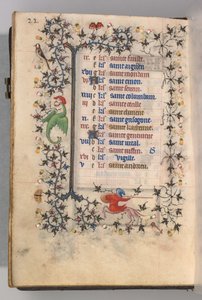Timer for Karl den adelige, konge av Navarra 1361-1425: fol. 11v, november, ca. 1405. av Master of the Brussels Initials and Associates