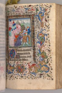 Timer for Karl den adelige, konge av Navarra 1361-1425: fol. 170v, Kristus som bærer korset, ca. 14 av Master of the Brussels Initials and Associates
