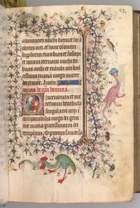 Timer for Karl den adelige, konge av Navarra 1361-1425: fol. 17a, tekst, ca. 1405.