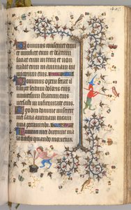 Timer for Karl den adelige, konge av Navarra 1361-1425: fol. 198r, tekst, ca. 1405.