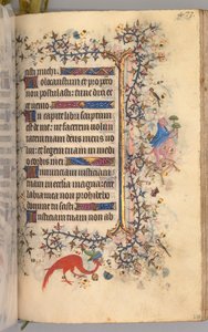 Timer for Karl den adelige, konge av Navarra 1361-1425: fol. 231r, tekst, ca. 1405. av Master of the Brussels Initials and Associates