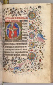 Timer for Karl den adelige, konge av Navarra 1361-1425: fol. 259r, Treenigheten, ca. 1405. av Master of the Brussels Initials and Associates