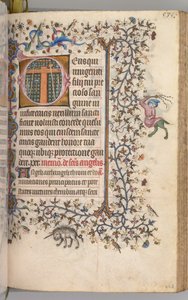 Timer for Karl den adelige, konge av Navarra 1361-1425: fol. 262r, Lidenskapens instrumenter, ca. 1 av Master of the Brussels Initials and Associates