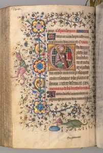 Timer for Karl den adelige, konge av Navarra 1361-1425: fol. 266v, St. James, ca. 1405. av Master of the Brussels Initials and Associates