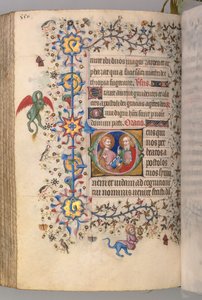 Timer for Karl den adelige, konge av Navarra 1361-1425, fol. 269v, SS. Simon og Judas, ca. 1405. av Master of the Brussels Initials and Associates