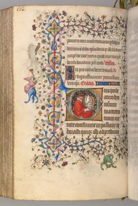 Timer for Karl den adelige, konge av Navarra 1361-1425, fol. 276v, St. Denis, ca. 1405. av Master of the Brussels Initials and Associates