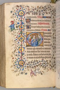 Timer for Karl den adelige, konge av Navarra 1361-1425, fol. 283v, Martyrer: Uidentifisert hellig..., av Master of the Brussels Initials and Associates