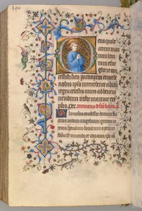 Timer for Karl den adelige, konge av Navarra 1361-1425, fol. 291v, tekst, ca. 1405. av Master of the Brussels Initials and Associates