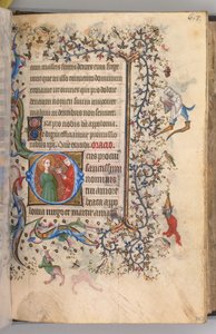 Timer for Karl den adelige, konge av Navarra 1361-1425, fol. 303r, St. Apollonia, ca. 1405. av Master of the Brussels Initials and Associates