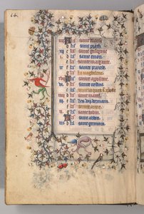 Timer for Karl den adelige, konge av Navarra 1361-1425: fol. 7v, juli, ca. 1405. av Master of the Brussels Initials and Associates