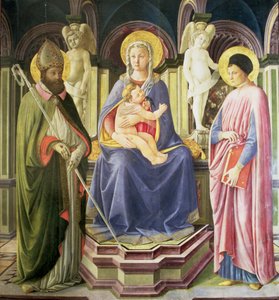 Madonnaen og barnet med SS. Clement og Justin, 1449-50