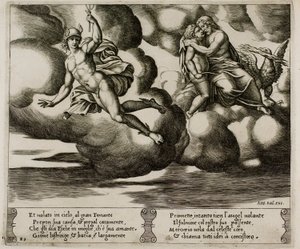 Amor ber Jupiter om nåde for psyke av Master of the Die