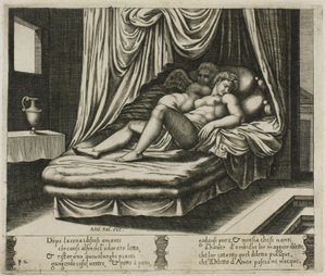 Amor og psyke sammen i bryllupssengen