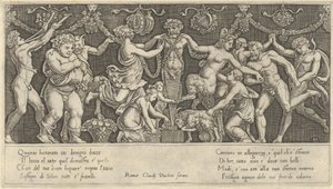 Mirror of Roman Magnificence: Sacrifice to Priapus, 1500-tallet., 1500-tallet. av Master of the Die