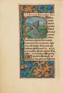 Initial S: Stigmatiseringen av Frans av Saint av Master of the Dresden Prayer Book