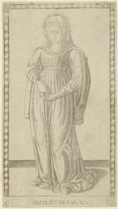 Aritmetikk, plate 25 fra Arts and Sciences av Master of the E Series Tarocchi