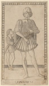 Chavalier (ridder) av Master of the E Series Tarocchi