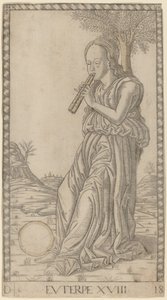 Euterpe av Master of the E-Series Tarocchi