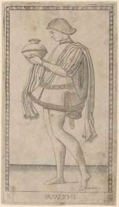 Fameio (tjener) av Master of the E Series Tarocchi