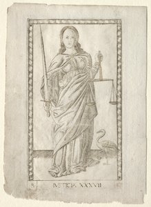 Rettferdighet (fra Tarocchi, serie B: Cosmic Principles and Virtues, #37) av Master of the E Series Tarocchi