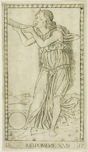 Melpomene, plate sytten fra Apollo and the Muses