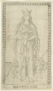 Retorikk, plate 23 fra Arts and Sciences av Master of the E Series Tarocchi