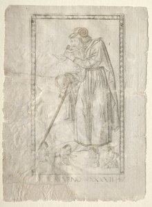 Saturn (fra Tarocchi, serie A: Firmaments of the Universe, #47) av Master of the E Series Tarocchi