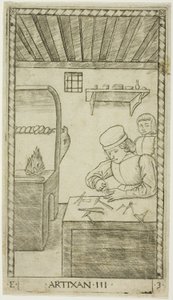 The Artisan, plate tre fra The Ranks and Conditions of Men av Master of the E Series Tarocchi