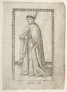 The Doge from the Tarocchi, serie E: Conditions of Man, #7, før 1467.