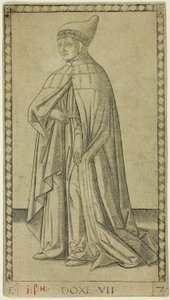 The Doge, plate syv fra The Ranks and Conditions of Men av Master of the E-Series Tarocchi