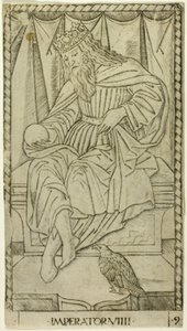 Keiseren, plate ni av The Ranks and Conditions of Man av Master of the E-Series Tarocchi