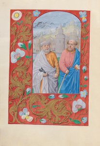 Hours of Queen Isabella the Catholic, Queen of Spain: Fol. 173v, Saints Peter & Paul, ca. 1500.