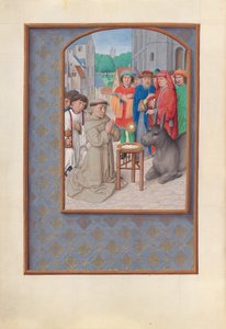 Hours of Queen Isabella the Catholic, Queen of Spain: Fol. 187v, St. Antonius av Padua, ca. 1500.