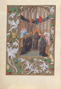 Hours of Queen Isabella the Catholic, Queen of Spain: Fol. 219v, begravelsestjeneste, ca. 1500. av Master of the First Prayerbook of Maximillian