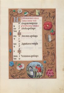 Hours of Queen Isabella the Catholic, Queen of Spain: Fol. 3. februar, ca. 1500. av Master of the First Prayerbook of Maximillian