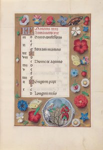 Hours of Queen Isabella the Catholic, Queen of Spain: Fol. 4r, mars, ca. 1500. av Master of the First Prayerbook of Maximillian